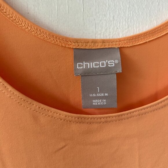 Chicos Tank Top Lot Womens Medium Orange Nude Fitted Closet Staple Tanks - Picture 10 of 12